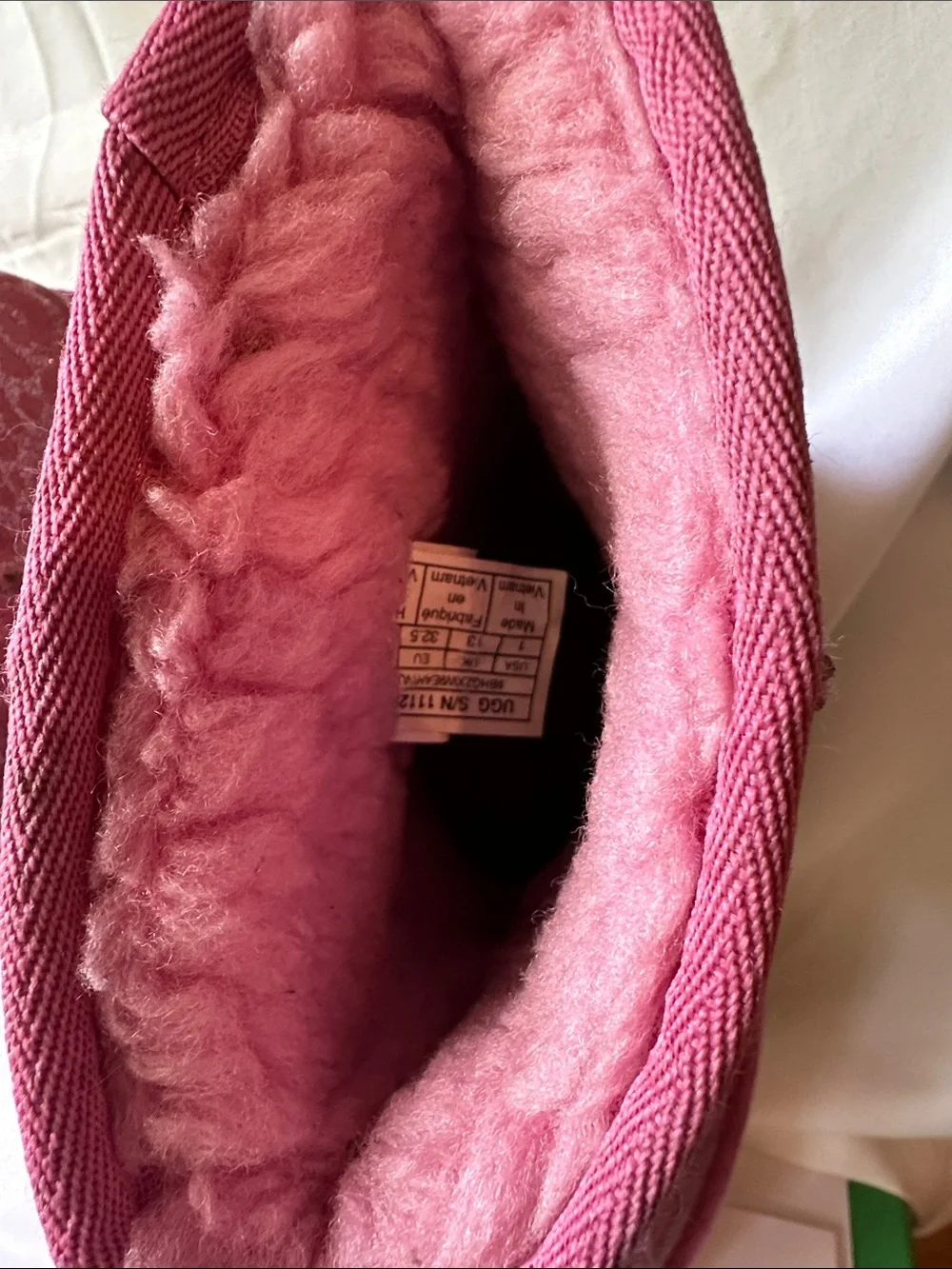 UGG Girls Pink Glitter Leopard Winter Boots Size 1